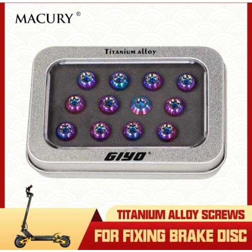 Universal Upgraded Titanium Alloy Screw for Fixing Disc Brake Rotor of Electric Scooter M5x10 T25 Bolt for Bicycle Brake Disc