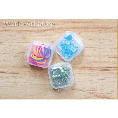 High Permeability Plastic Small Square Box New Material Earplug Box Rhinestone Box Cosmetic Storage Box Fishhook Box