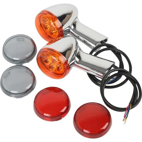 Motorcycle Rear Amber LED Turn Signals Lights Bracket Indicate Light For Harley Sportster XL Iron 883 1200 1992-2020