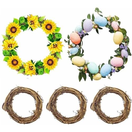 10-30cm Rattan Wreath Cristmas Flower Door Wreaths Flower Garlands For Wedding Home Christmas Tree Decoration DIY Floral Wreaths