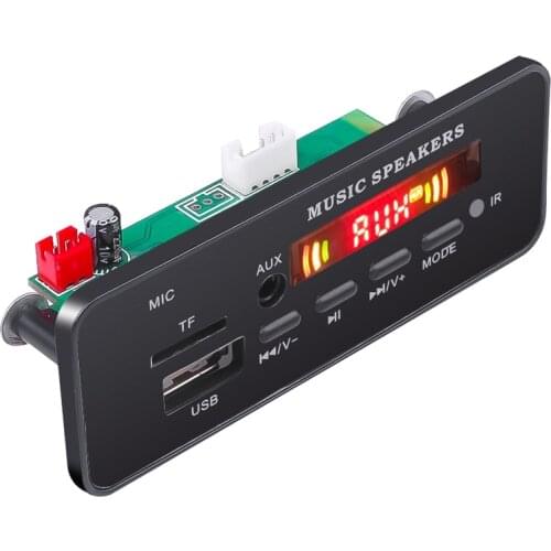 12V Car Bluetooth Decoder Board Tf Card Fm Radio Mp3 Audio Module for Car Remote Music Speaker Usb Power Supply