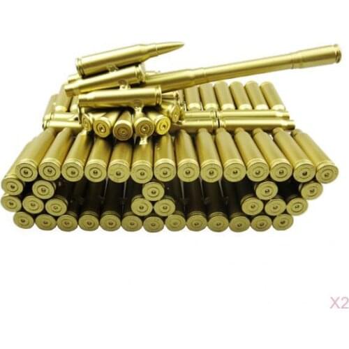 2pc Shells Casings Shaped Metal Tank Army Armoured Vehicle Model Home Crafts