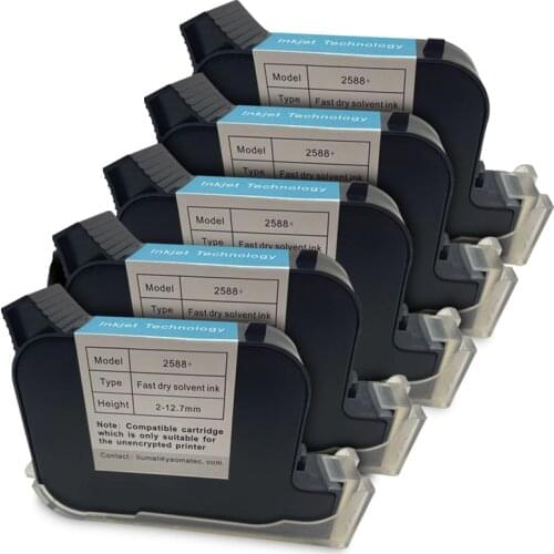 2588 2588+ free shipping 12.7mm eco solvent water based Quick-drying Ink Cartridge for no encrypted Handheld Inkjet Printer