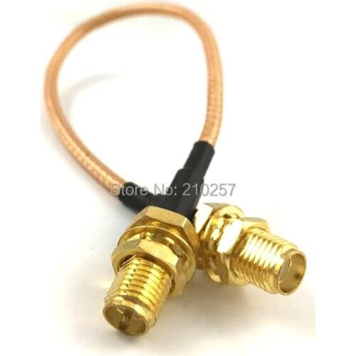 5pcs RF SMA Switch Sma Pigtail Cable SMA Female Bulkhead Switch Rp Sma Female Connector RG316 Cable 15cm 6"