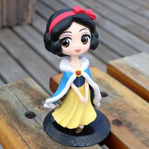 Disney 10cm Q version Snow White Princess Action Figure Model Anime Mini Decoration PVC Collection Figurine Toy for kid gift