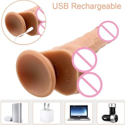 Electric Remote Telescopic Big Penis Vibrator Super Realistic Dildo 360° Rotation Clit G spot Massage Sex Toy Machines for Women
