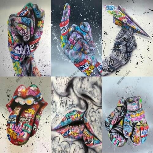 Graffiti Art Gamepad DIY Diamond Painting Embroidery Full Round Diamond Mosaic Childrens Room Decoration Cross Stitch Kits