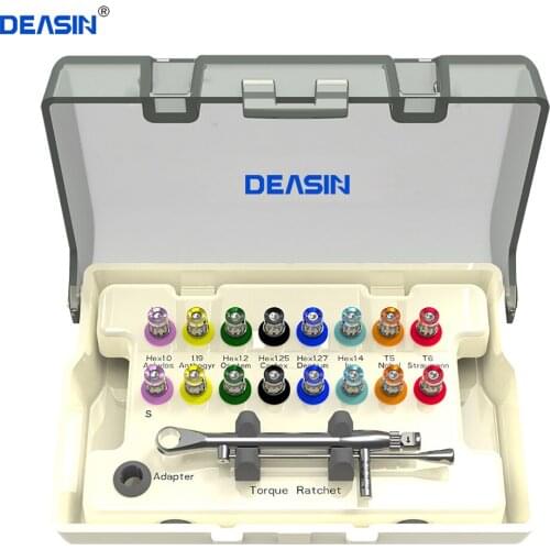 Dental Implant Torque Wrench Ratchet 10-70NCM with Screwdriver Repair Tools Drivers & Wrench Kit