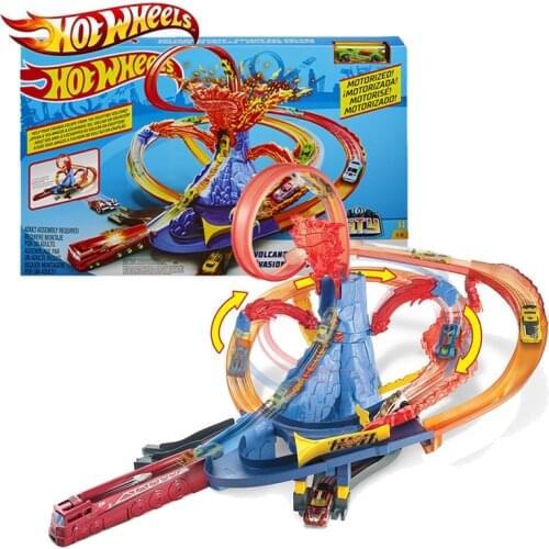 Hot Wheels City Volcano Escape Car Track Toy Building and Learning Multifunctional Kid Toy Metal Car FTD61 Connectable Hotwheels