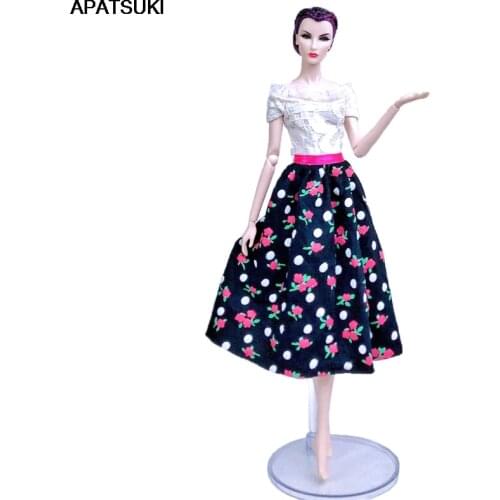 Patchwork Floral Countryside Fashion Doll Dress For Barbie Doll Clothes Outfits Party Gown 1/6 Dolls Accessories Kids Child Gift