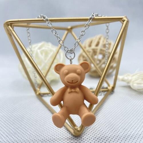 Fashion Bear Necklace New Pendant Gift Girl Female Treasure Pendant Necklace