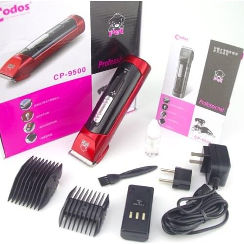 New! Professional Pet Electric Shaver Dog Trimmer Clipper Dual Batteries 4 Adjustable Cutting Length Codos CP9500 Rechargeable