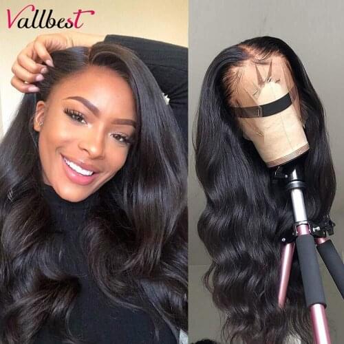 Vallbest Hair 13X4 Lace Front Human Hair Wigs For Women Peruvian Body Wave Lace Front Wig 30 inch Human Hair Pre Plucked Wavy