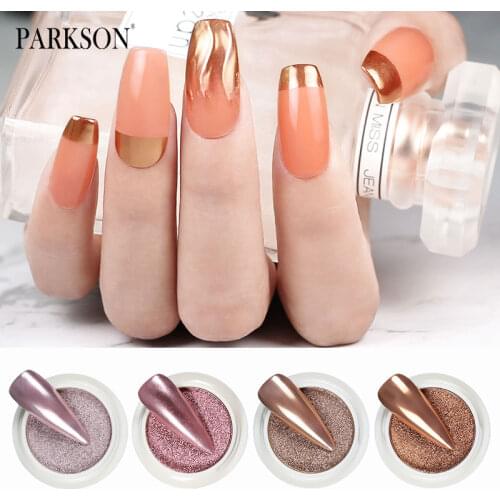 Parkson Nail Mirror Powder Magic Power Nail Glitter Shimmer Effect Rose Gold Silver Nail Art Decoration Manicure UV Gel Polish