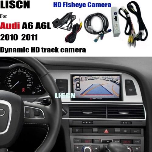 Front Rear view camera For Audi A6 A6L 2005~2012 Backup camera Interface adapter connect original screen decoder Back up camera