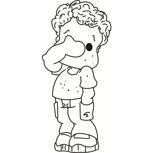 Boy Transparent Clear stamp and cutting dies DIY Silicone Seals Scrapbooking / Card Making/Photo Album Decoration