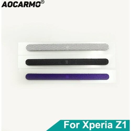 Aocarmo For Sony Xperia Z1 L39H C6902 C6903 Anti Dust Mesh Bottom Loudspeaker Net Black/Silver/Purple