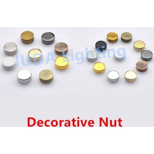 M4 M10 inner tooth thread decorative nuts flat cap iron nut for lamp base screws chandelier led pendant lights hardware fittings