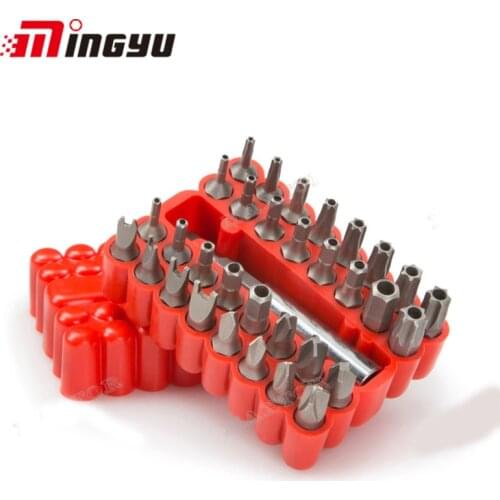 33pcs 1/4 inch Shank Torq Spanner Tri-wing Hex Torx Bit set Security Tamper Proof U Shape Screwdriver Bits For hand tools
