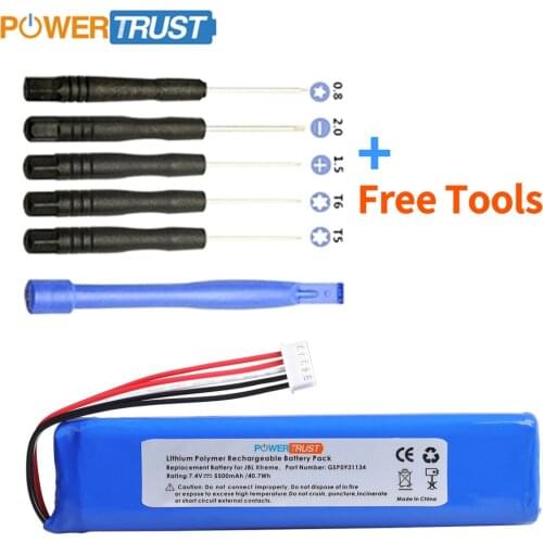 PowerTrust 1Pc 7.4V 5500mAh GSP0931134 Battery for JBL XTREME Xtreme Batterie with tools