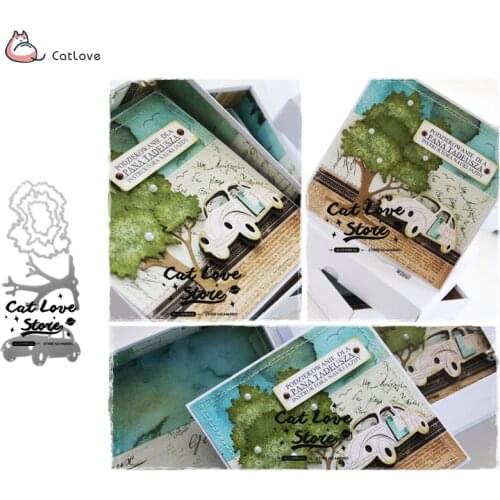 Car Tree Plant Metal Cutting Dies Stencils For DIY Scrapbooking Paper Card Decorative Craft Dies Embossing Die Cuts New 2019