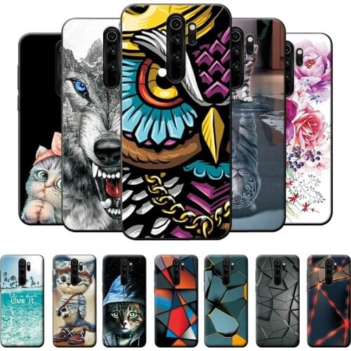 Case For Redmi Note 8 Pro Silicone 6.53 inch Soft TPU Phone Cover For Redmi Note 8 Pro Case Iron Tower Protective Case Bumper