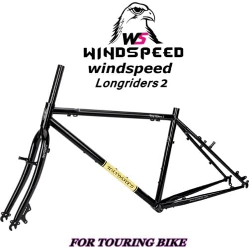 Darkrock Windspeed Longriders Frame And Fork 26'' Chrome-molybdenum Steels Travel Cycling Bicycle Parts Touring Bikes Cr-Mo4130