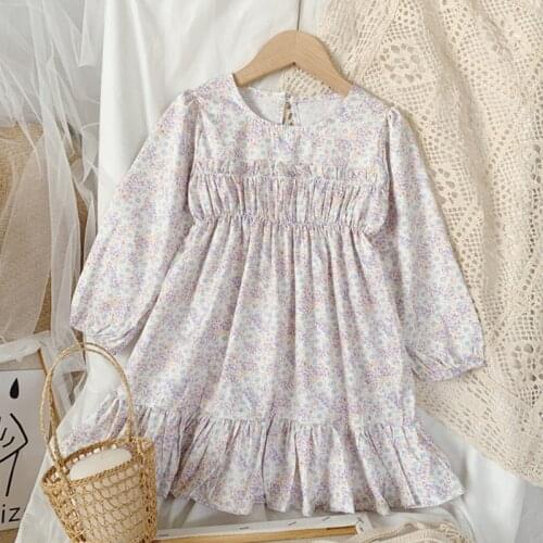 Spring Autumn Kids Baby Girls Princess Dresses For Girls Floral Dresses Cute Kids Girl Dress Girls Long Sleeve Dress