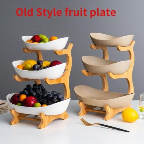Living Room Home Plastic Three-layer Fruit Plate Snack Plate Creative Modern Dried Fruit Bowl Fruit Basket Candy Dish