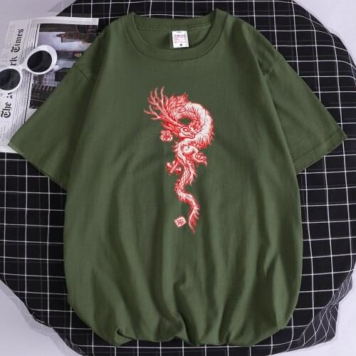 The dragon soaring into the skyprint mans T-shirt new Breathable t shirts street soft clothes fashion Comfortable male t shirt