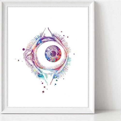Human Eye Print Anatomy Art Posters Canvas Print Wall Pictures for Medical Education office Home Decor frame