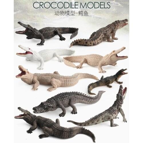 Crocodile Simulation Wild Animals Model PVC Hand Model Series Educational Toys Christmas Gift For Children Kids
