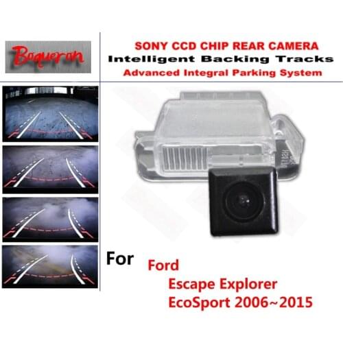 For Ford Escape Explorer EcoSport 2006~2015 CCD Car Backup Parking Camera Intelligent Tracks Dynamic Guidance Rear View Camera