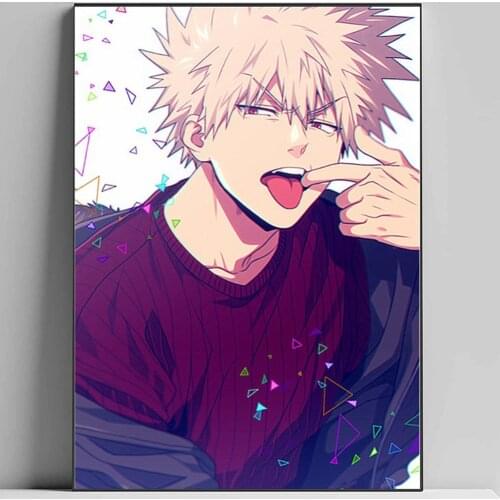 HD Prints My Hero Academy Canvas Painting Wall Art Bakugou Katsuki Poster Home Decor Bedroom Modular Japan Anime Pictures Frame