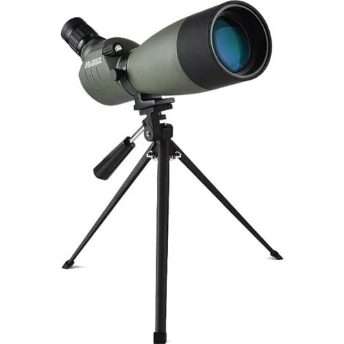 Compact 25-75x70 Spotting Scope with Tripod HD lll Night Version Outdoor Shooting Target Bird Watching Zoom Monocular Telescope