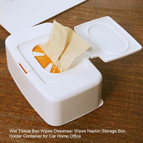 Wet Tissue Box Wipes Dispenser Wipes Napkin Storage Box Holder Container For Car Home Office Wipes Container Easy To Use