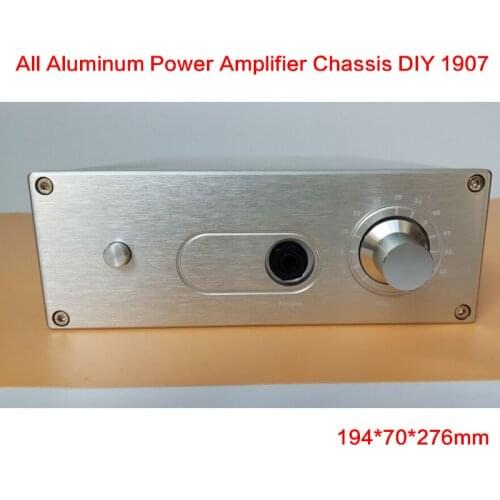 194*70*276mm All Aluminum Power Amplifier Chassis DIY Audio Case Power Supply Shell Multi-purpose Box Amplifier Enclosure 1907