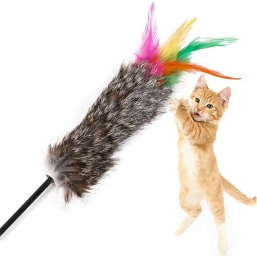 Legendog 1pc Colorful Cat Teaser Plastic Cat Play Toy Cat Stick Toy Interactive Toys For Cat Pet Supplies Random Color