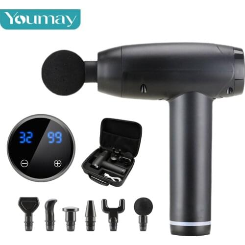 32 LCD Display Massage Gun Fascia Gun Sport Therapy Muscle Massager Body Relaxation Pain Relief Slimming Shaping With Bag