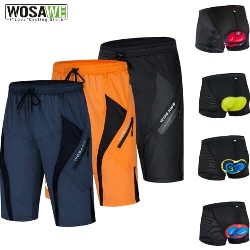 Mens Cycling Shorts Padded Loose Fit Bike Shorts Outdoor Sports Bicycle Short Pants MTB Mountain Shorts Water Resistant
