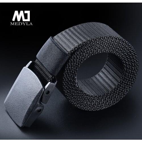 Mens metal-free canvas belt fashion wild belt opening and closing buckle youth students nylon simple personality belt