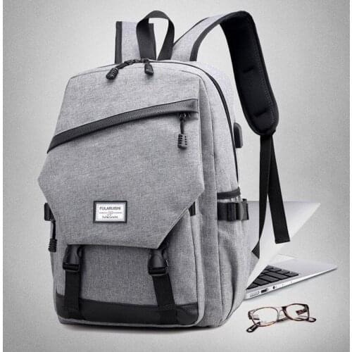 14 15 15.4 15.6 Inch with USB Interface Nylon Notebook Laptop Backpack Bags Case for Men Women Student