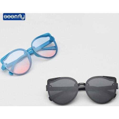 Seemfly Children Gradient Color Sunglasses Cute Baby Fashion Sun Glasses For Boys Girls Sunshades Ultralight Spectacles For Kids