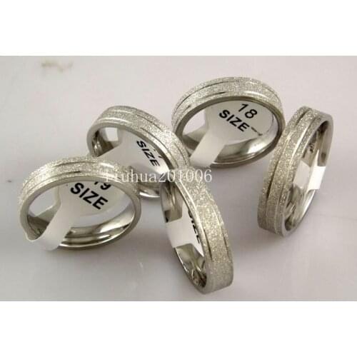 Wholesale 36 Pcs Stripe High Polished Comfort Band Fashion Stainless Steel Rings Jewelry