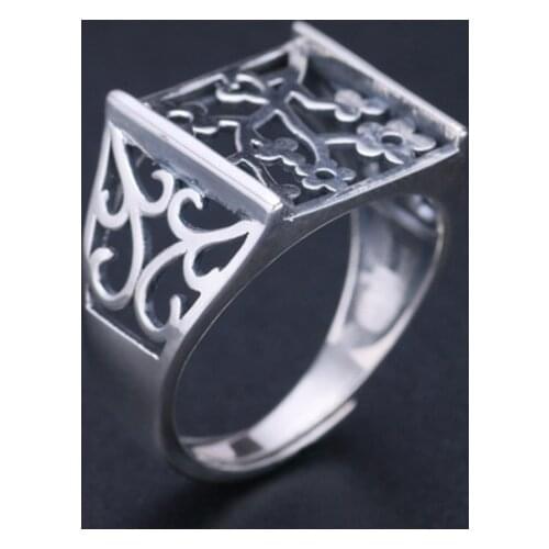 13*15mm 925 STERLING SILVER Semi Mount Bases Blanks base blank Pad VINTAGE rings ring Setting set jewelry men women DIY A2183