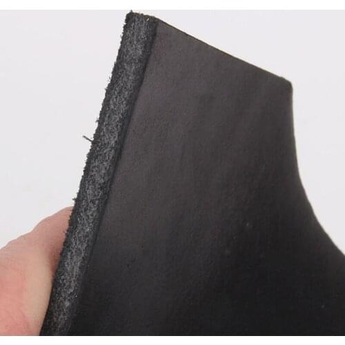 Veg tanned first layer leather genuine skin cow leather carving black color 4mm thickness paint for skin black color