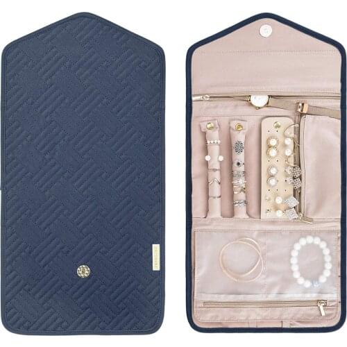 45x23cm Portable Folding Jewelry Storage Bags Travel Earrings Necklaces Bracelets Rings Storage Container Sundries Organizer 1PC