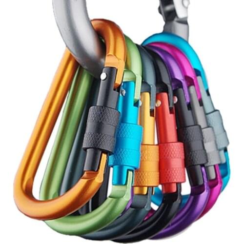 Clearance Sale Aluminum Alloy Carabiner Clips Keychain Outdoor Camping Hiking Climbing Snap Clip Lock Buckle Hook Fishing Tools