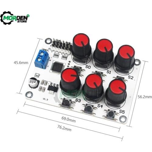 6CH Rotary Knob Servo Driver 6 Channel/Way Controller Board Overcurrent Protection Servo Tester For Arduino DIY Robot Arm Part