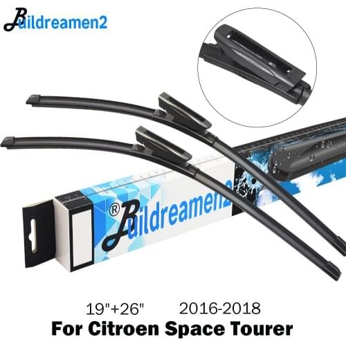 Buildreamen2 2 Pieces Car Wiper Blade Rubber Front Windscreen Wiper For Citroen Space Tourer 2016 2017 2018